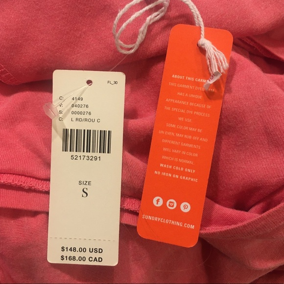 NWT Anthropologie Sundry Tiered Light Red Dress - Picture 6 of 8